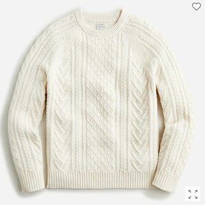 J.Crew Men's Rugged Merino Wool Cable-Knit Sweater